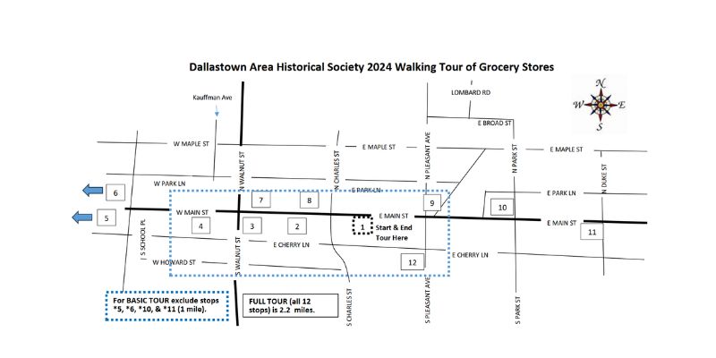 Map of Grocery Stores Tour